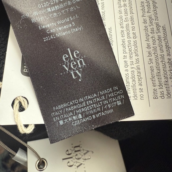 Eleventy black high waisted sweatpants NEW small - Picture 6 of 12